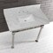 Kingston Brass KVPB36MSQ6 36-Inch Carrara Marble Console Sink, Marble White/Polished Nickel KVPB36MSQ6 - alternate 4